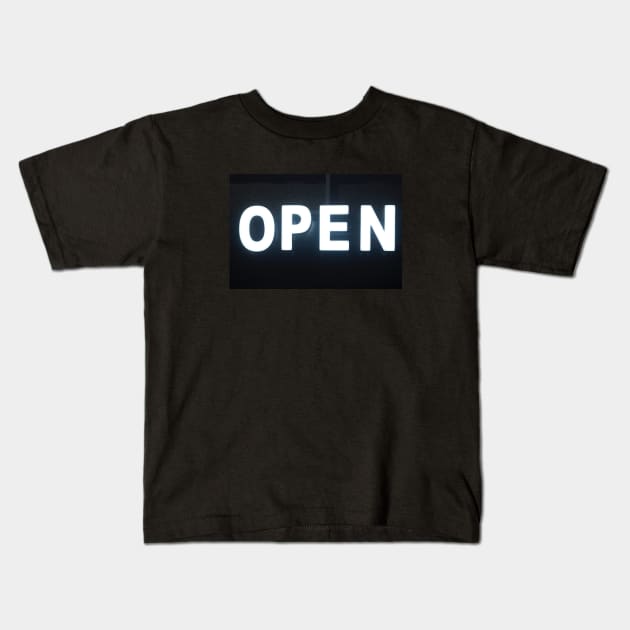 Open for services Kids T-Shirt by hsf